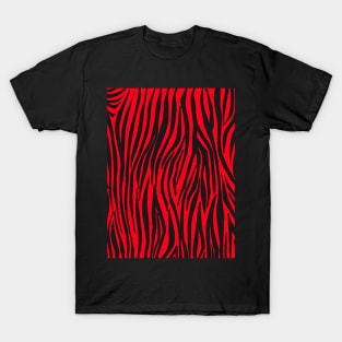 Red and Black Zebra Print T-Shirt